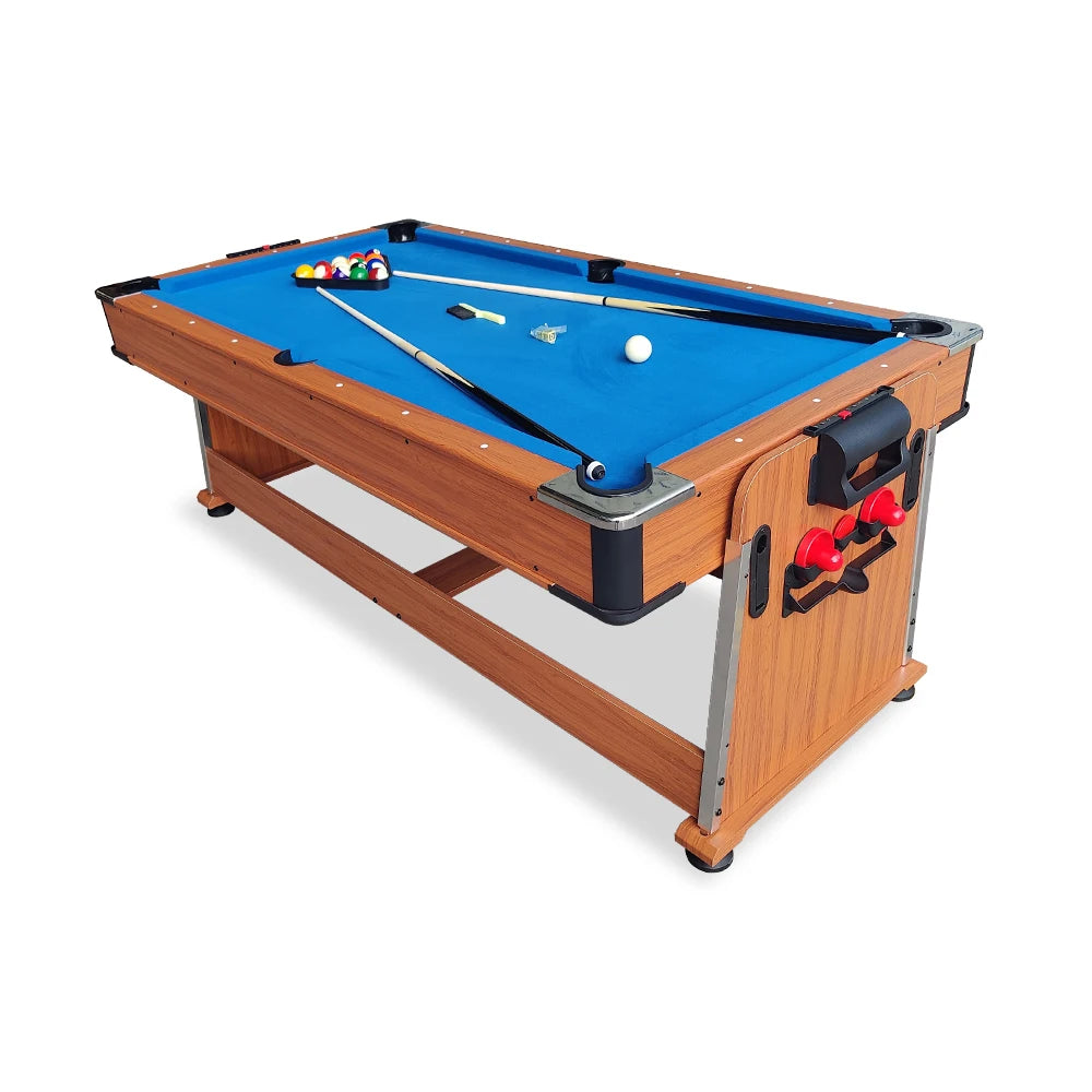 Custom 7ft 4-in-1 Multi-Function Game Table with Pong Air Hockey Pool and Dining Commercial Grade Space Saving Versatile