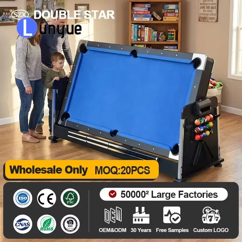Custom 7ft 4-in-1 Multi-Function Game Table with Pong Air Hockey Pool and Dining Commercial Grade Space Saving Versatile